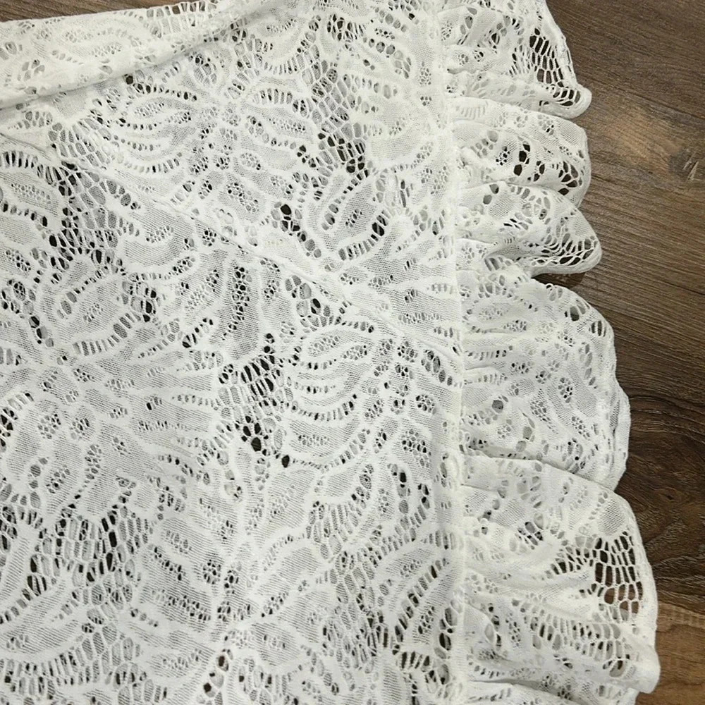 Lilly Pulitzer Atley Ruffle Resort White Swim Cover Up size XXS/XS - Picture 13 of 13